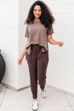 Let Me Live Relaxed Tee in Brown