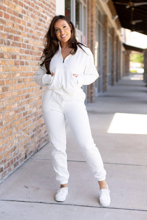 IN STOCK Cozy Joggers - White
