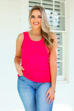 IN STOCK Ava Tank- Hot Pink