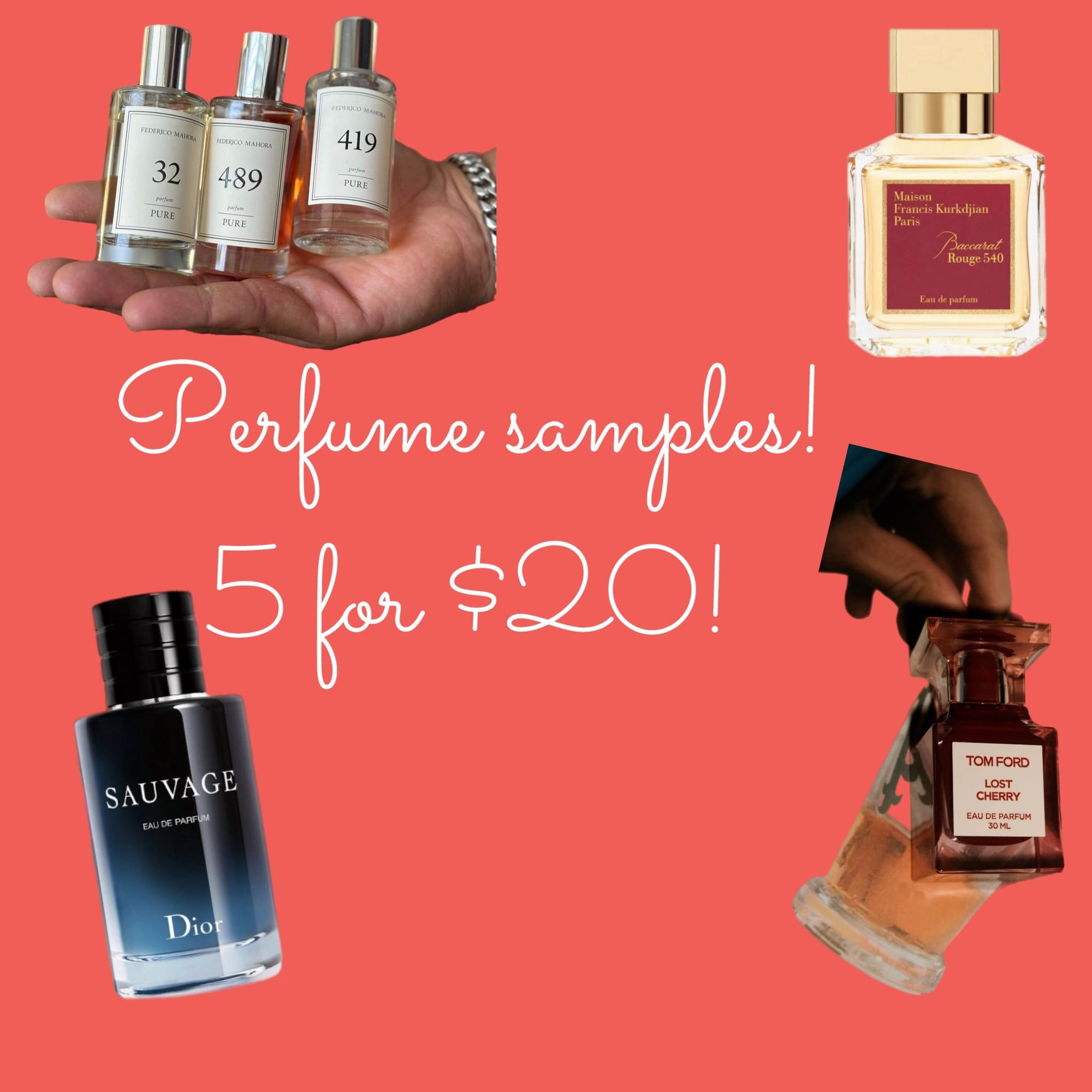 Set of 5 Mystery Perfume Samples