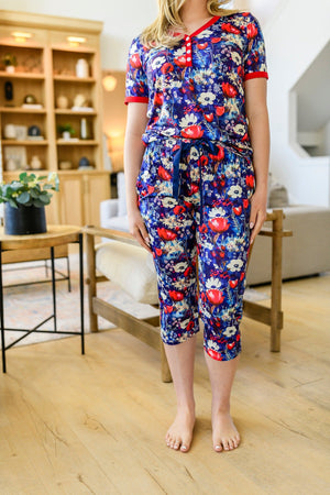 PREORDER: Short Sleeve Pajama Capri Set in Six Prints