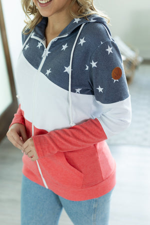 IN STOCK Classic Colorblock FullZip - Stars and Stripes