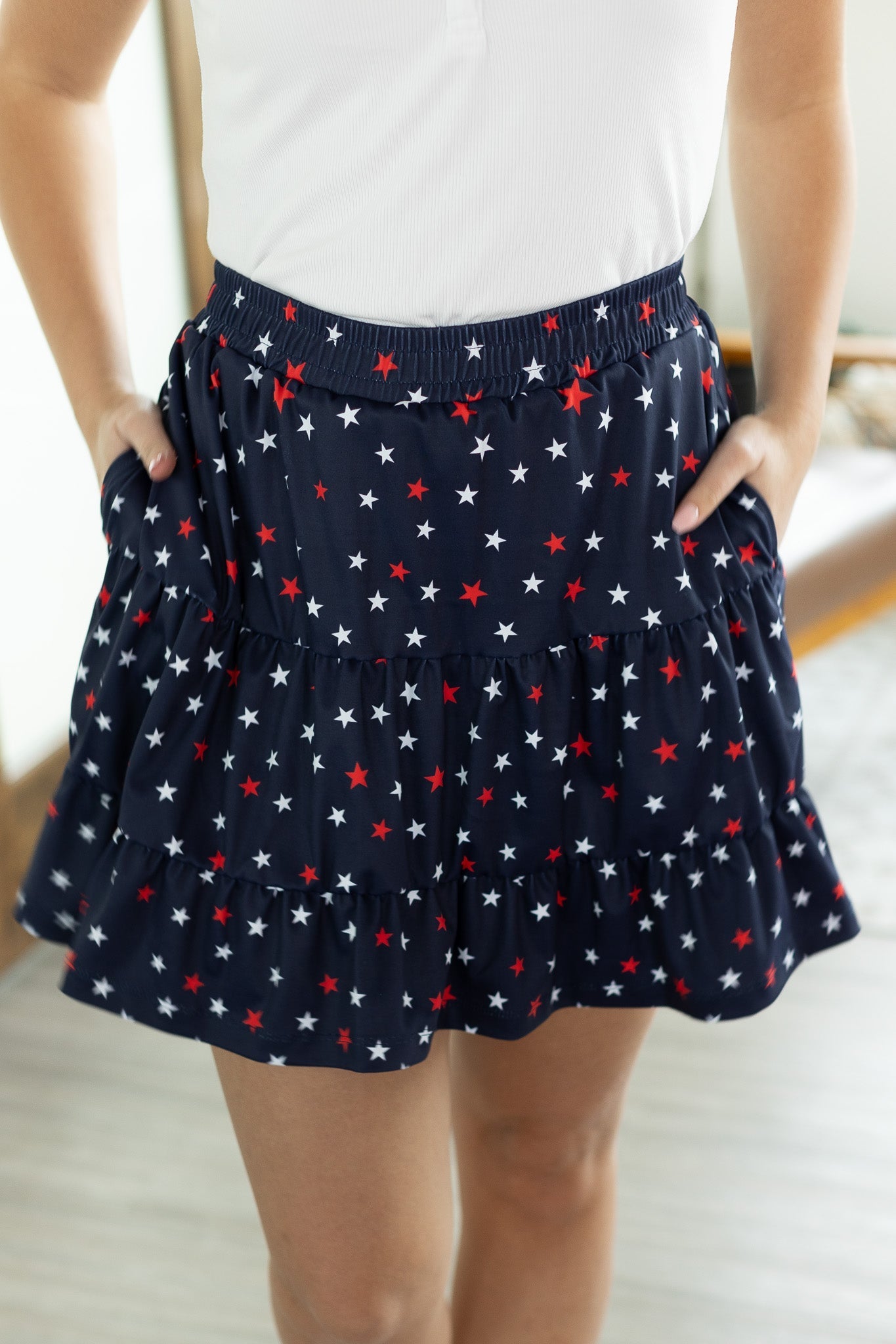 IN STOCK Shelby Skort - Navy with Stars