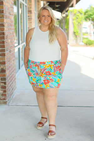 IN STOCK Sienna Skort - Tropical Floral Mix