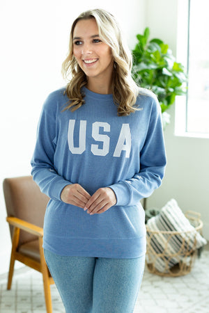 IN STOCK USA Pullover - Blue