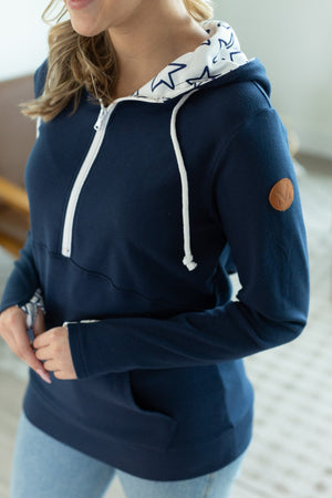 IN STOCK Classic Halfzip - Navy and White Stars
