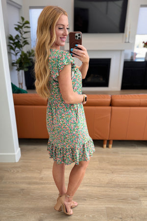 Can't Fight the Feeling Floral Dress in Green