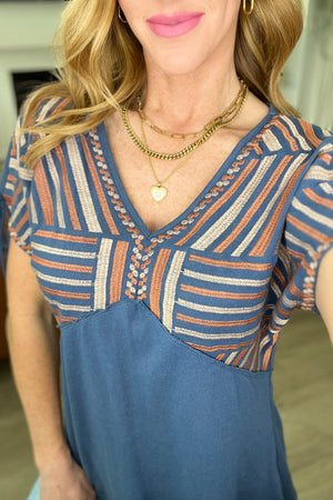 Greece Lightning V-Neck Blouse