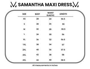 IN STOCK Samantha Maxi Dress - Black Leaves