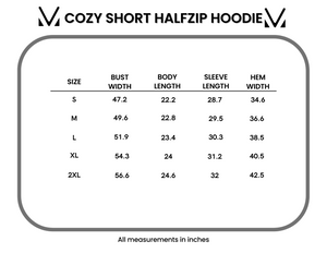 IN STOCK Cozy Short HalfZip Hoodie - Black