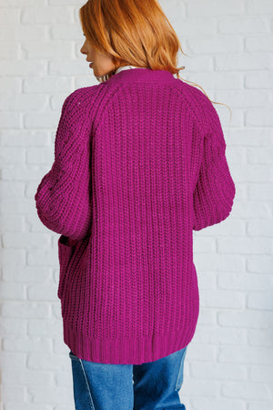 Maybe Monday Cardigan in Berry