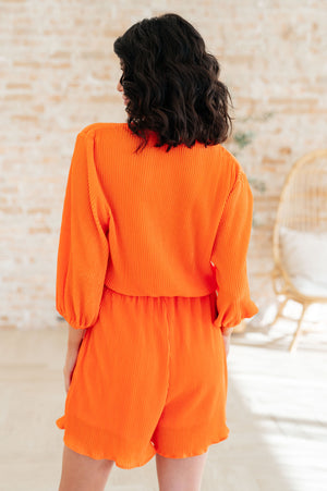 Roll With me Romper in Tangerine