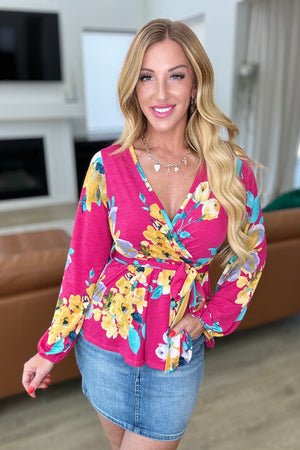 Spring to Be Sprung V-Neck Floral Blouse