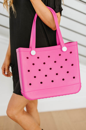 Waterproof Tote Bag in Pink