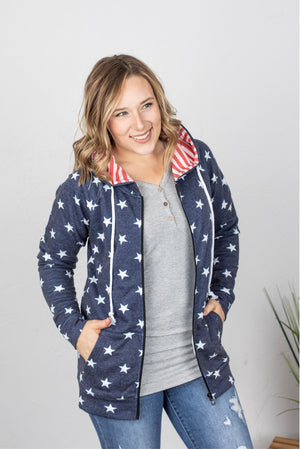 IN STOCK Stars and Stripes FullZip Hoodie
